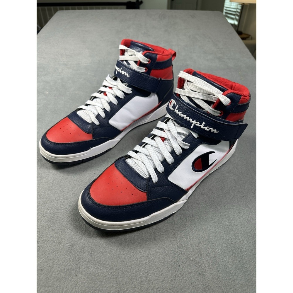 Champion Arena Power Hi Top Sneakers Men's 14 Red White Blue Shoes July 4th